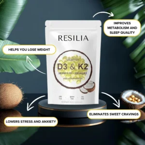 VITAMIN D3 & K2 WITH COCONUT OIL RESILIA™